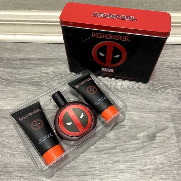 NWT Dpool By Marvel Set for Men Eau de Toillete+Shower Gel+After Shave - Picture 3 of 4